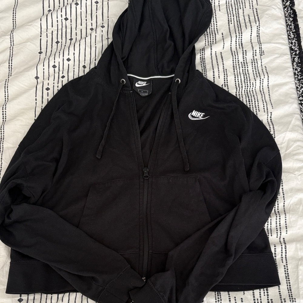 Nike Women's Black Zip-Up Hoodie